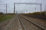 станция Куровская: Вид из западной горловины в чётном направлении