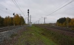 станция Куровская: Соединение путей Большого кольца и линии на ст. Нерская (справа)