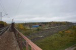 станция Куровская: Вид в нечётном направлении с путепровода пятой петли
