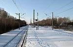 о.п. Кузяево: Вид с платформы в сторону Москвы