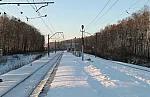 о.п. Григорово: Вид с платформы в сторону Москвы
