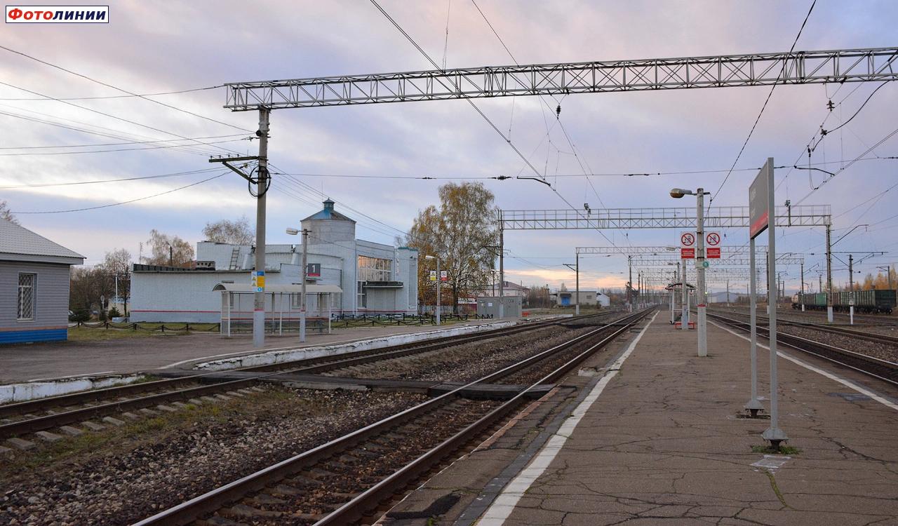 Вид в сторону Орехово-Зуево с платформы № 2