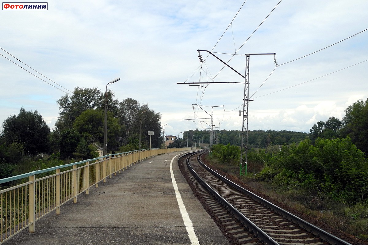 Вид с платформы на линии Узуново - Раненбург в сторону Узуново