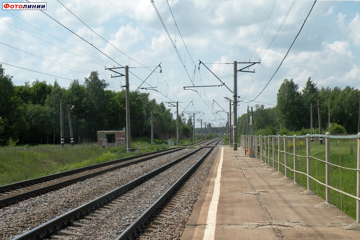 Вид с платформы в сторону Узуново