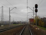 станция Царицыно: Нечётный маршрутный светофор НМ1 в нечётной горловине (со стороны Люблино)