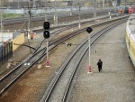 станция Царицыно: Нечётные светофоры Н9 (выходной) и ПН1 (повторительный)