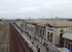 станция Царицыно: Пути западной стороны, вид в чётном направлении
