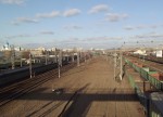 станция Люблино-Сортировочное: Вид в чётном направлении с переходного моста о.п. Перерва