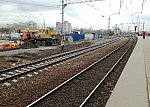 станция Царицыно: Строительство новой платформы, вид в нечётном направлении