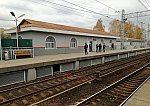 станция Щербинка: Пригородная касса на первой платформе и пост ЭЦ
