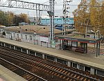 станция Щербинка: Пассажирский павильон на первой платформе и пост ЗЦ