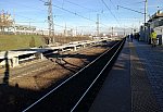 станция Царицыно: Строительство новой платформы, вид в чётном направлении
