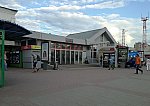 станция Подольск: Западный вестибюль южного турникетного павильона, вид со стороны города