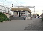 станция Царицыно: Северный и средний турникетные павильоны на второй платформе