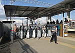станция Царицыно: Турникеты у третьей платформы