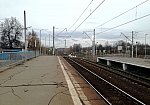 станция Львовская: Вид со второй платформы в нечётном направлени