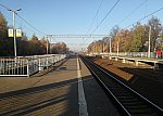 станция Львовская: Вид с первой платформы в чётном направлении