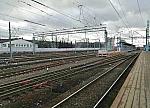станция Подольск: Вид на новую вторую платформу с временной первой платформы в нечётном направлении