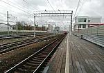 станция Подольск: Вид с временной первой платформы в нечётном направлении