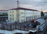 станция Серпухов: Пассажирское здание и навес над турникетами на второй платформе