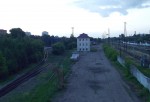 станция Серпухов: Пост ЭЦ и пути к контейнерной площадке (слева)