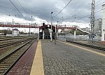 станция Серпухов: Турникетный павильон на второй платформе, вид в нечётном направлении