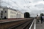станция Горбачево: Южная сторона станции (линия Тула - Орёл). Вид в сторону Тулы