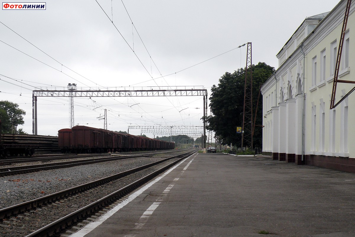 Северная сторона станции (линия Тёплое - Белёв). Вид в сторону Тёплого