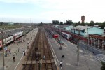 станция Курск: Тупиковые пути для пригородных поездов, вид в нечётном направлении