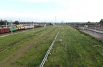 станция Курск: Разобранные грузовые пути, вид в нечётном направлении
