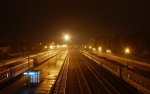 станция Витебск: Вид северной горловины станции ночью