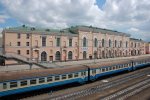 станция Витебск: Вид вокзала с пешеходного моста