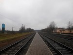 станция Стайки: Вид второй платформы в сторону Орши