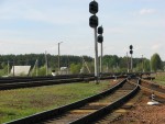станция Богушевская: Выходные светофоры Ч3, Ч4, Ч2, Ч1