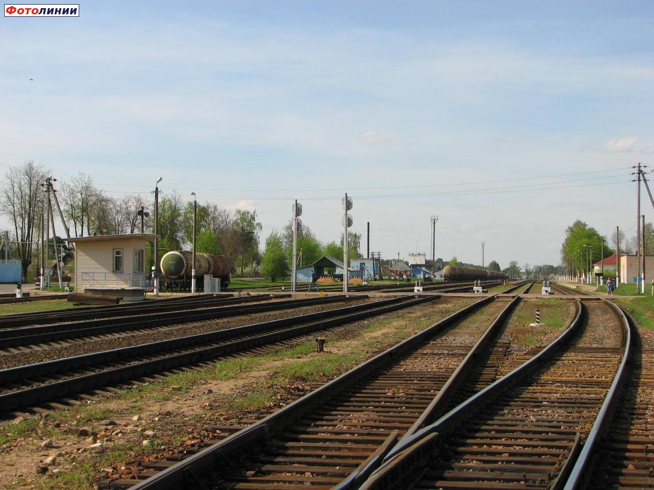 Вид станции (в сторону Витебска) из чётной горловины