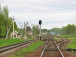 станция Стайки: Путевое развитие в чётной горловине (в сторону Витебска)