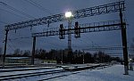 станция Брянск-Орловский: Выходные консольные светофоры Ч II (левый) и Ч III (правый)