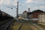 станция Жуковка: Подъездные пути, вид в сторону Рославля
