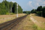о.п. Рековичи: Входной светофор бывшей станции со стороны Жуковки