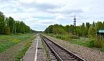 о.п. Васьково: Вид с платформы в сторону Смоленска