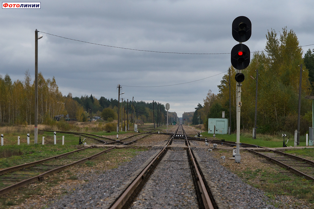 Входной светофор Ч, вид в сторону Рославля