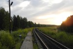 о.п. 151 км: Вид с платформы в сторону Сухиничей