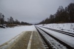 станция Павлиново: Вид с платформы в направлении Спас-Деменска