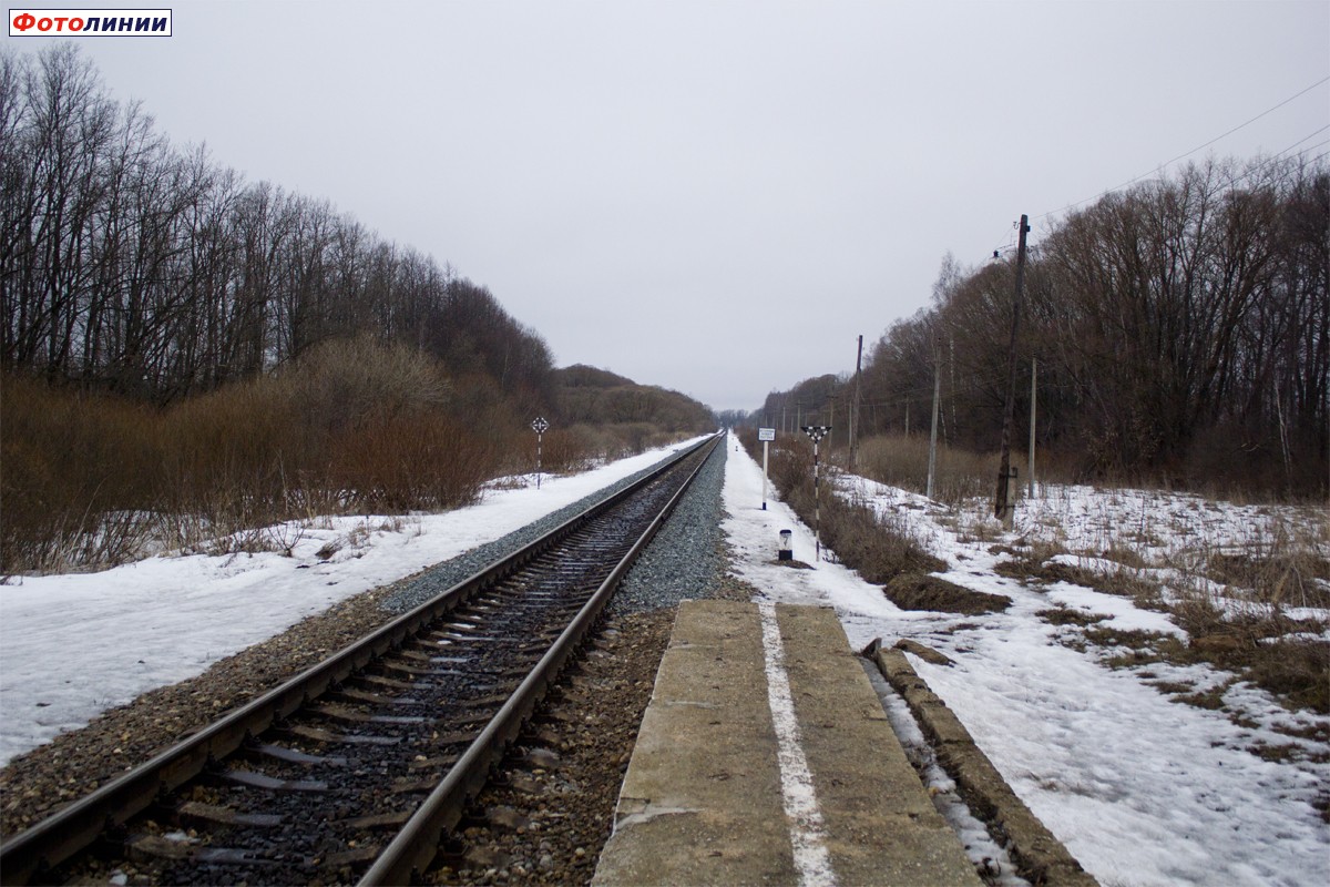 Вид с платформы в направлении Ельни