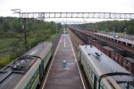 станция Бекасово I: Низкая платформа, вид в сторону Кубинки/Калуги