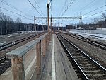 станция Внуково: Вид с временной платформы в чётном направлении