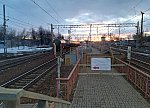 станция Внуково: Закрытая латформа, вид с временной платформы в нечётном направлении