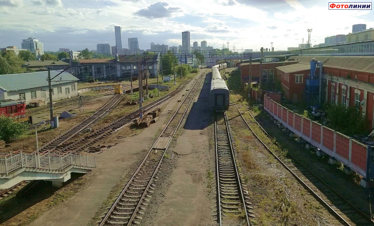 Участок эксплуатации Москва-Киевская локомотивного депо имени Ильича, вид в нечётном направлении