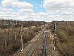 станция Бекасово I: Вид с юго-западного путепровода в чётном направлении