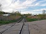 станция Апрелевка: Подъездной путь к тяговой электрической подстанции № 441 «Железнодорожная», вид в сторону тупиков
